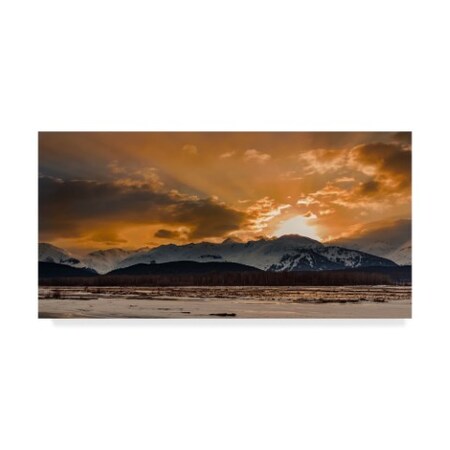 Trademark Fine Art Brenda Petrella Photography Llc 'Warm Sunset On A Cool Night' Canvas Art, 12x24 ALI40385-C1224GG